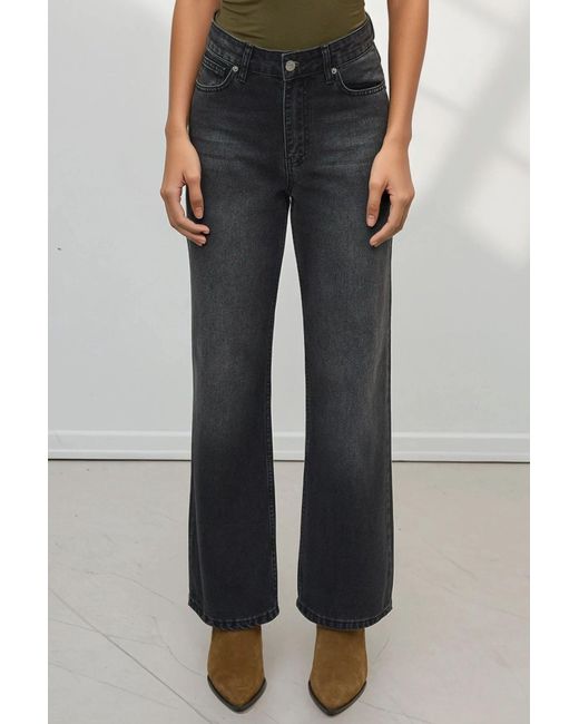 Hiccup Black Straight Leg Denim Jeans