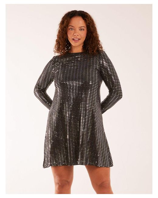 Long sleeve swing dress cheap