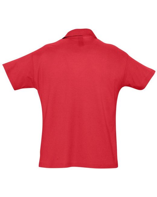Sol's Red Summer Ii Pique Short Sleeve Polo Shirt for men