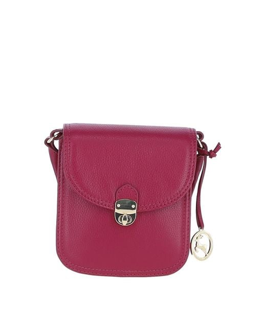 Ashwood Leather Pink Elegant Crossbody Bag With Twist Lock