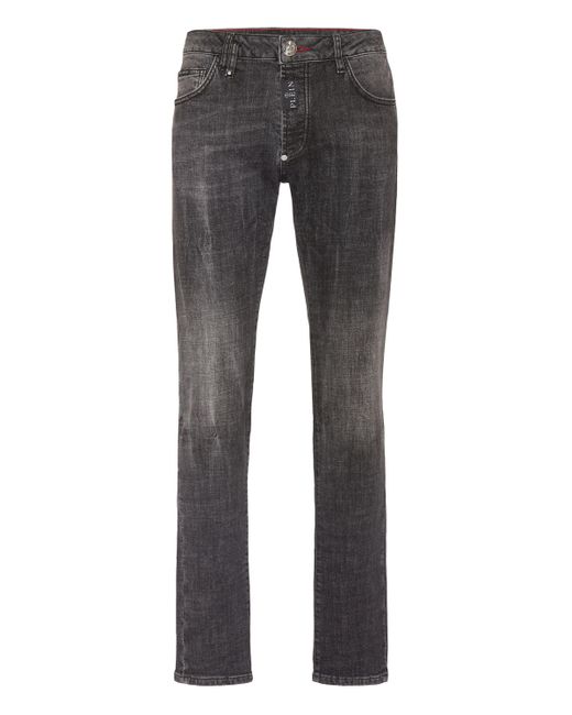 Philipp Plein Jeans Recht Model in het Gray voor heren