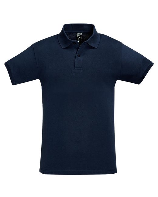 Sol's Blue Perfect Pique Short Sleeve Polo Shirt (French) Cotton for men