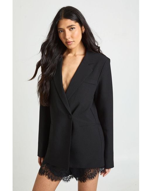 Boohoo Black Tall Essential Oversized Blazer