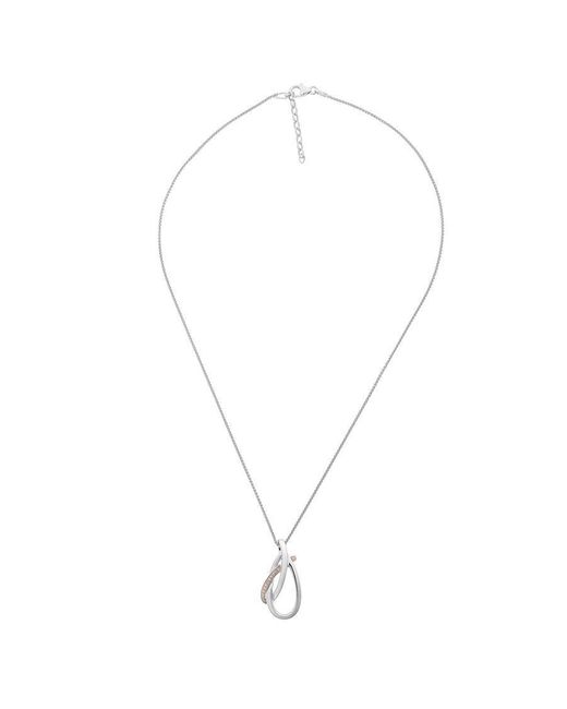 Orphelia Metallic 'Alverta' 925 Sterling Chain With Pendant