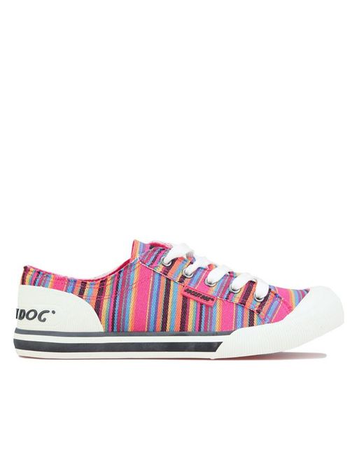 Rocket Dog Pink Jazzin Aloe Stripe Pumps Multi Colour Uk 3In