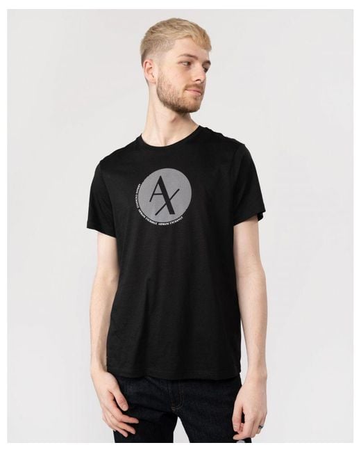 Armani Exchange Black Circle Logo T-Shirt