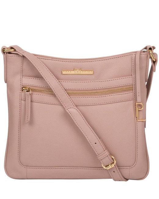 Pure Luxuries Pink 'Lewes' Leather Cross Body Bag