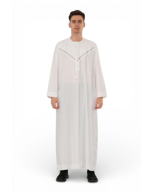 Thobez White Eid Moroccan Thobe Robe Djellaba Ramadan Eid Jubba- Hm10 for men