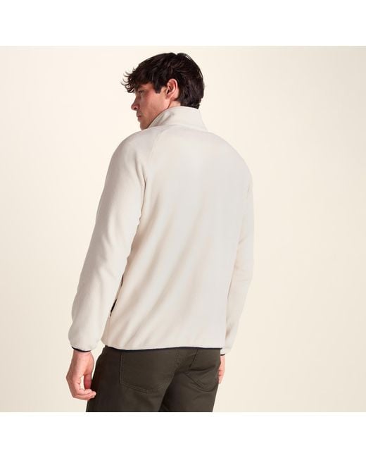 TOG24 White Barker Midweight Microfleece Half Zip Pullover for men