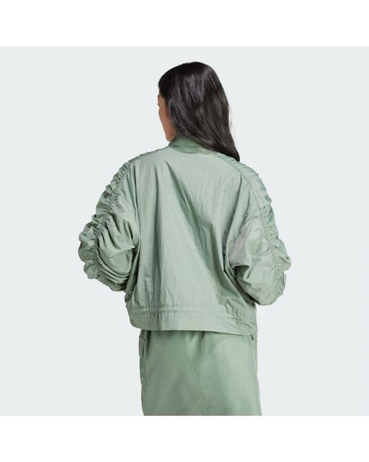 Adidas Originals Green Lightweight Bomber Jacket