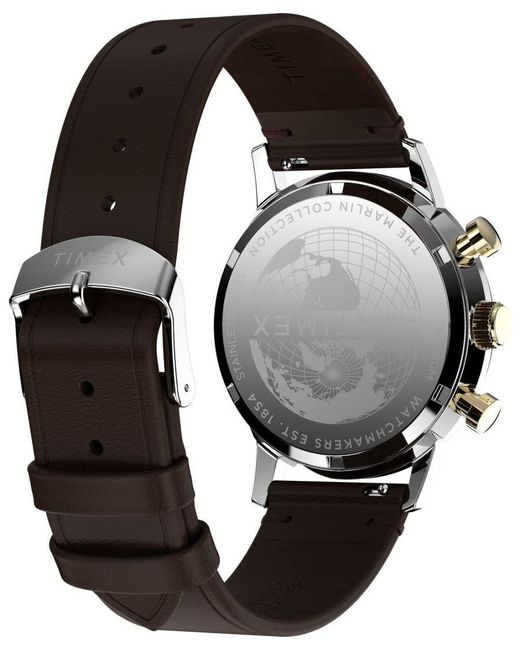 Timex Gray Marlin Watch Tw2W60400 Leather for men