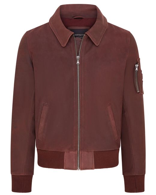 Infinity Leather Red A2 Cowhide Bomber Jacket-Eura for men