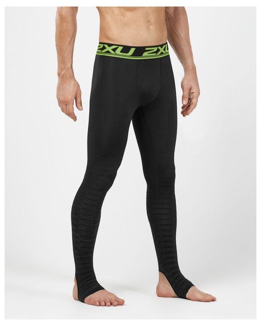 2xu Black Power Recovery Compression Tights/Nero for men