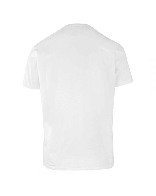 DSquared² White Brothers Fading Logo T-Shirt Cotton for men