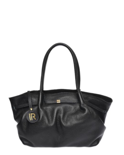 Isabella Rhea Black Rindsledertasche