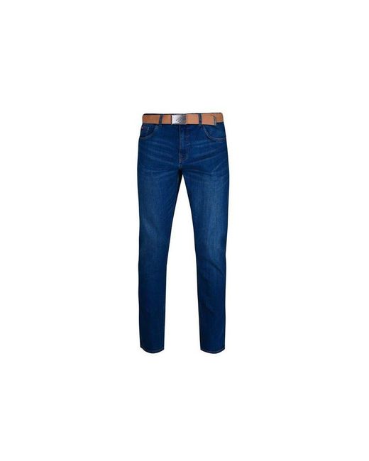 Lee Cooper Blue Belted Jeans for men