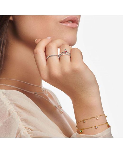 Thomas Sabo White Ring Strawberry Sterling