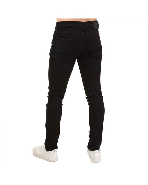 DIESEL Black D-Luster Slim Jeans for men