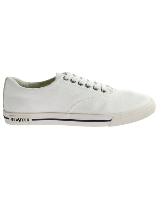 Seavees White Hermosa Surfwash Plimsolls Textile for men
