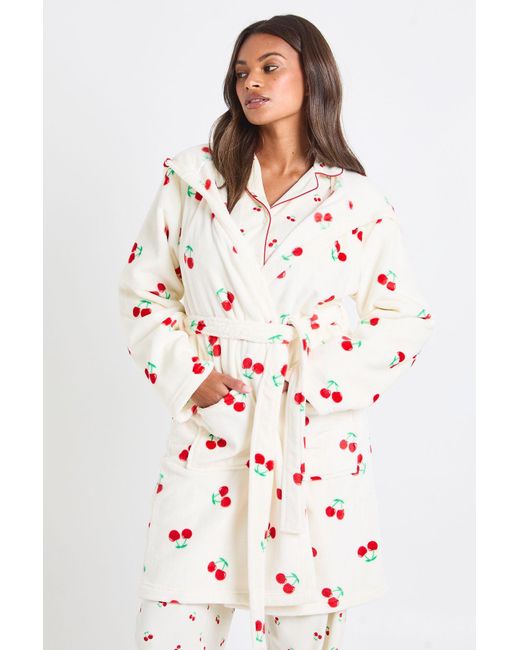 short fluffy dressing gown with hood Buy Boux Avenue Pink Fluffy Bow Short Dressing Gown from Next USA
