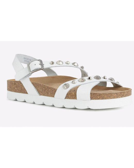 Geox White Brionia Sandals