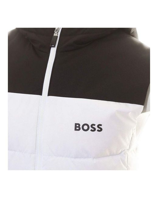 Boss Mouwloos Donsjack Voor Met Kleurvlakken in het White voor heren
