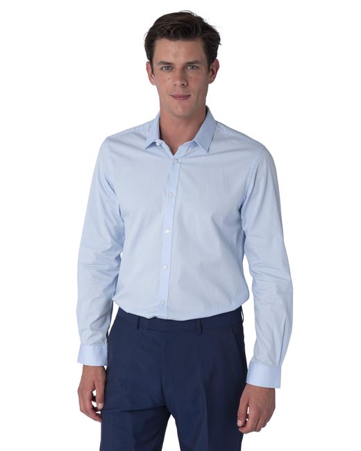 Harry Brown London Blue Theo Cotton Shirt for men