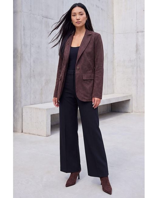 Roman Purple Suedette Lined Blazer