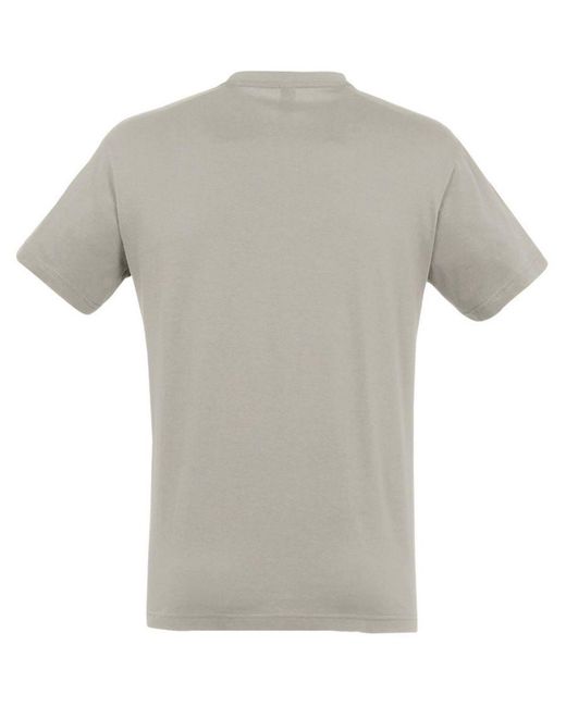 Sol's Gray Regent Short Sleeve T-Shirt (Light) for men
