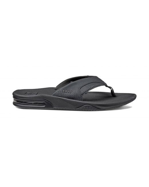 Reef Black Fanning Flip-Flop All Rubber/Plastic for men