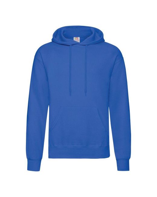 Fruit Of The Loom Blue Hooded Sweatshirt Hoodie (Royal) for men