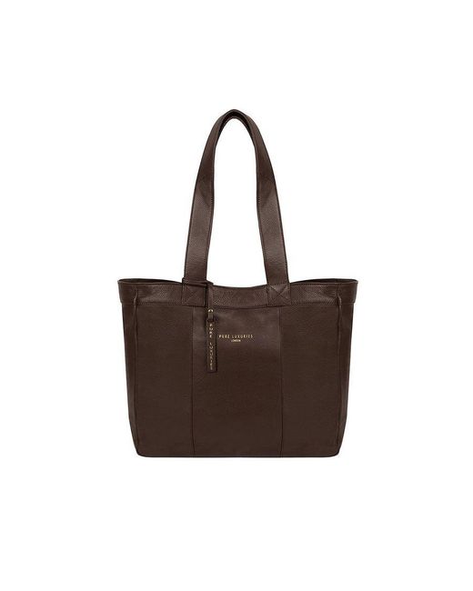 Pure Luxuries Brown 'Harlesden' Choco Leather Tote Bag