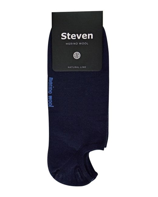 Steve Madden Blue Merino Wool Low Cut Socks for men