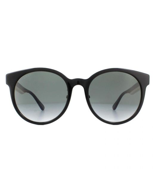 Gucci Black Sunglasses Gg0416Sk 001 Gradient Metal