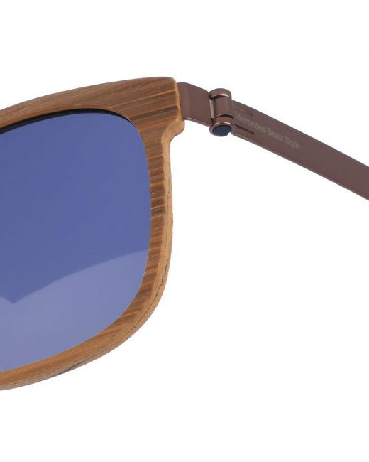 Mercedes-benz Blue Rectangular Shaped Acetate Sunglasses M7005 for men