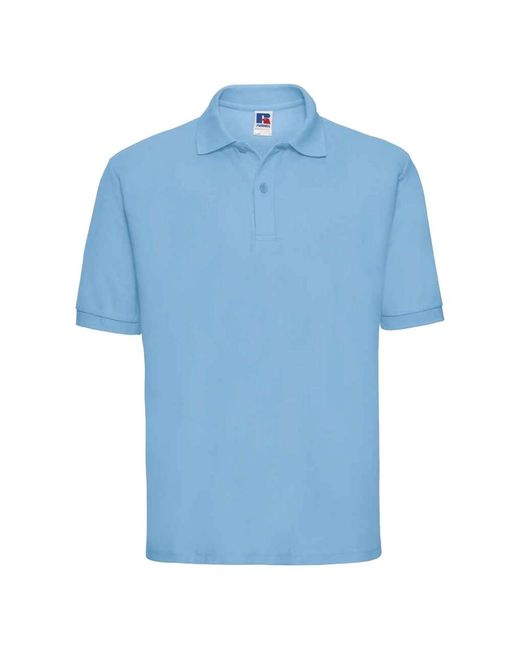 Russell Blue Adult Classic Polycotton Polo Shirt (Sky)