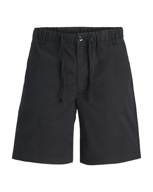 Jack & Jones Black Casual Cotton Summer Jogger Shorts for men