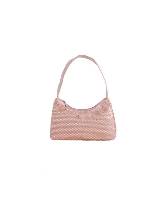 Where's That From Pink 'Avery' Sparkly Bag With Top Handle