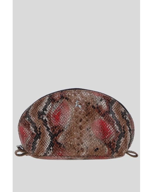 Ashwood Leather Brown 'Philippa' Real Makeup Bag