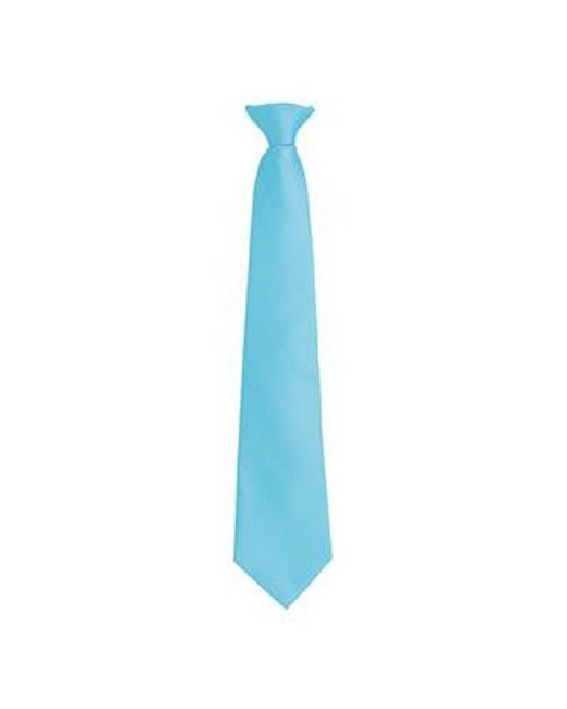 PREMIER Blue Fashion ”Colours” Work Clip On Tie for men