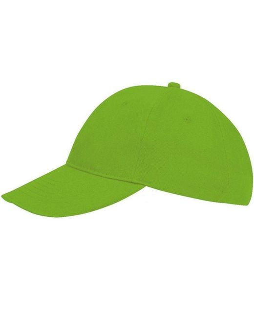 Sol's Buffalo 6 Panel Baseball Cap (kalk) in het Green