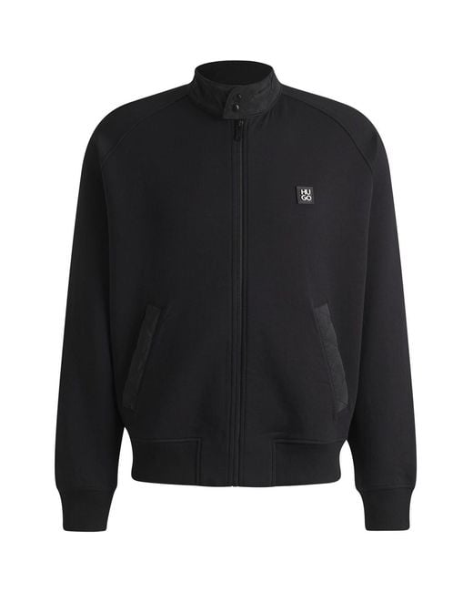 HUGO Black Diwano Full Zip Fleece for men