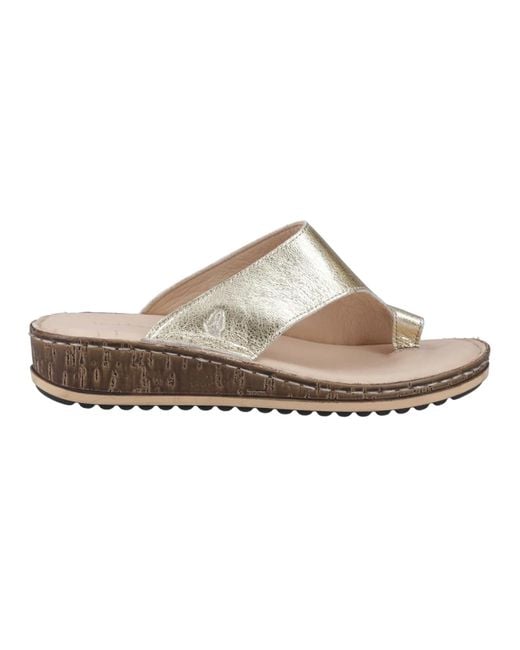 Hush Puppies Brown Ladies Elissa Suede Toe Post Sandals