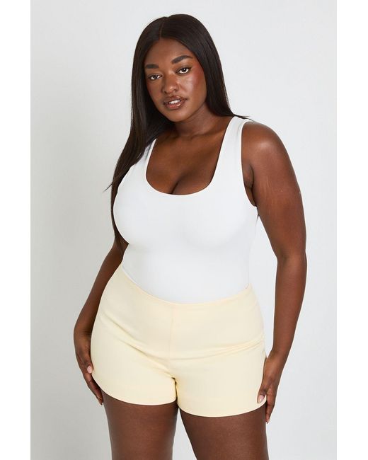 Boohoo White Plus Tailored Shorts