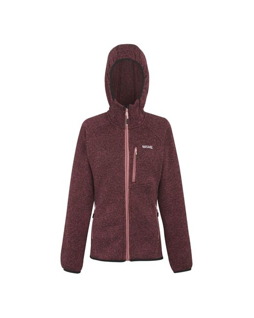 Regatta Purple Ladies Newhill Hooded Fleece Jacket (Dusty)