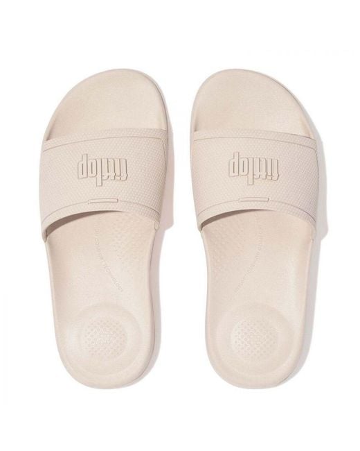 Fitflop White Womenss Fit Flop Iqushion Pool Slide Sandals