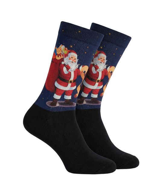 Jenes Socks Blue Funny Printed Long For And
