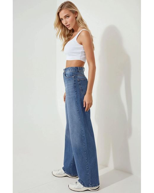 Hiccup Blue Baggy Fit Denim Jeans
