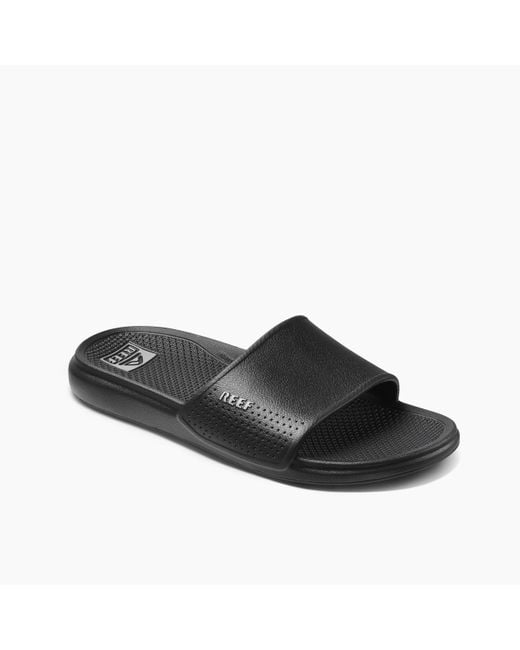 Reef Black Oasis Slide Sandals for men