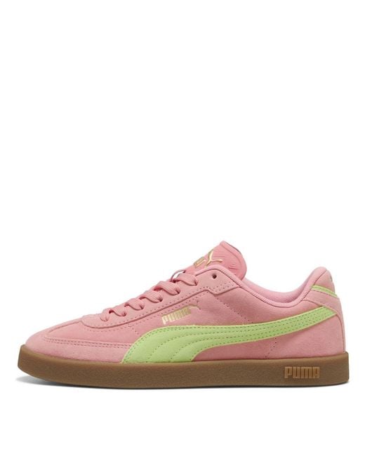 PUMA Pink Round Toe Low Top Flat Heel Sneakers